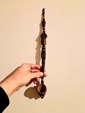 Etrange Pipe à Fumer - Chillum Vintage en Bambou avec Pierres