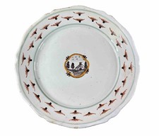 Ancienne Assiette En Faïence Du Sud Ouest La Rochelle 18eme Décor Maison