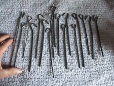 17 Anciens Piquets fer d'ancienne Toile de Tente idéal Randonné Camping Campeur