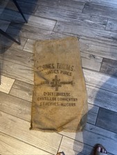 Ancien sac en toile de jute scories thomas
