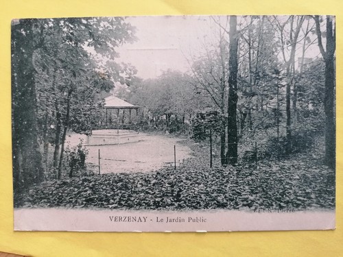 Cpa verzenay marne - marne, jardin