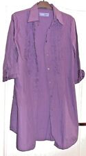 CERRUTI JEANS Jolie robe chemise très petit carreaux tons violet  T S TBE