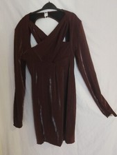 Robe chocolat Bershka femme
