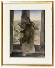 NOEL FEUERSTEIN (1904-1998) BELLE SCENE ANIMEE SYMBOLISTE VERS 1950 (65)