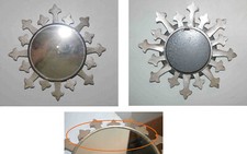 Ancien miroir en métal années 60's – 23 cm 