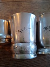 Lot De 3 Timbales En Metal Argenté Dont Daniel CREGUT