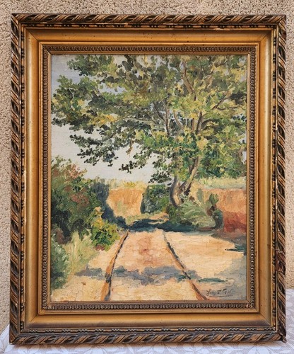Tableau huile paysage - à, de