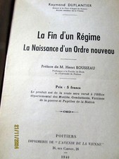 DUPLANTIER RAYMOND LA FIN D'UN