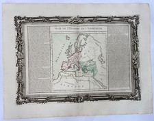 HISTORY OF TRADE IN EUROPE c. 1762 BUY DE MORNAS /DESNOS LARGE ANTIQUE MAP