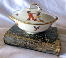 Charming Antique French Porcelain F LEGRAND & CIE Limoges Nursery Ware Pot c1924