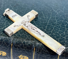Croix Ancienne Nacre et Argent