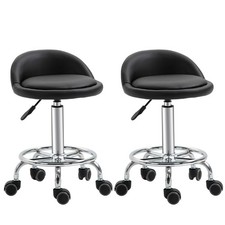 HOMCOM Lot de 2 tabouret à