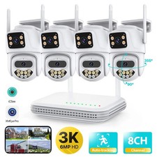 6MP HD Wireless Dual Lens PTZ Cameras Security Protection Outdoor IP Cameras Aut