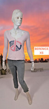 Berenice Taille 34 Superbe haut top tee shirt manches longues rose femme