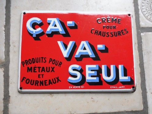 Plaque emaillee va - plaque, -va-seul