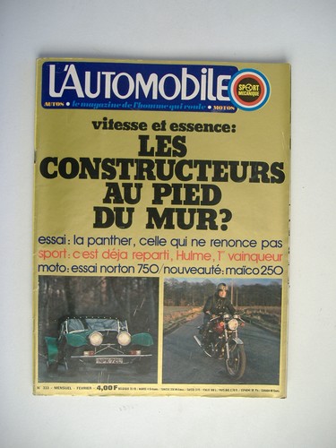 Automobile 333 norton 750 - l'automobile,