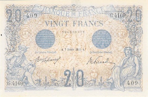 Francs bleu france 1913 - francs,