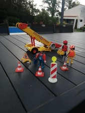 Lot Playmobil Travaux Publics Vintage Camion Tapis Roulant Monte Charge