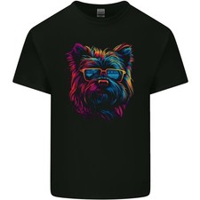T-Shirt Enfant Yorkshire Terrier Retrowave