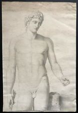 Superbe Eau Forte XVIIIème - Adonis - Mythologie - Nu Homme
