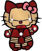 Autocollant autocollant pour ordinateur portable Hello Kitty Iron Man fenêtre de voiture mur Macbook