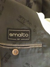 Costume Smalto- gris rayé taille 52 00% laine porté 1 fois comme neuf