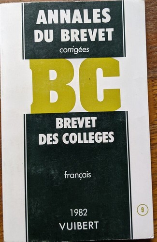 Annales brevet corrigees - brevet,