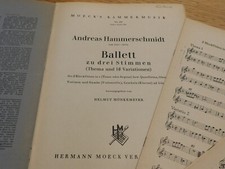 1941 PARTITION sheet music BALLETT hammerschmidt MOECK blockflöten Mönkemeyer
