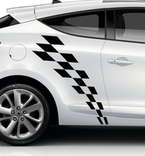 2 X BANDES DAMIERS POUR MEGANE