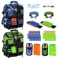 Gilet Tactique Enfants pour Nerf N-Strike Elite Series avec 60 fléchettes étu...