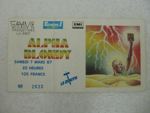 Used ticket billet concert - used,