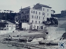 Photo Ancienne Plaque Verre Négatif Pays-Basque Guéthary Port Fin XIX° Vers 1895