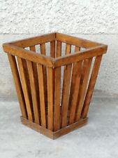 Ancienne corbeille à papier art déco basket style Frank adnet design lamelles