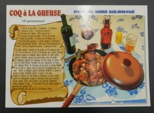 Carte Postale Nord Pas-de-Calais recette du COQ A LA GUEUSE gourmand NEUVE