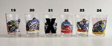 Verres à moutarde vintage sur le thème de la moto