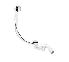 Siphon baignoire auto chromé