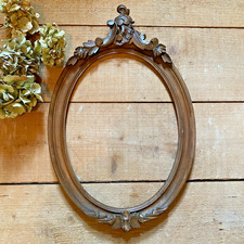 Cadre Ancien Ovale en Bois