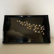 Plateau japonais Obon laqué 30×48cm