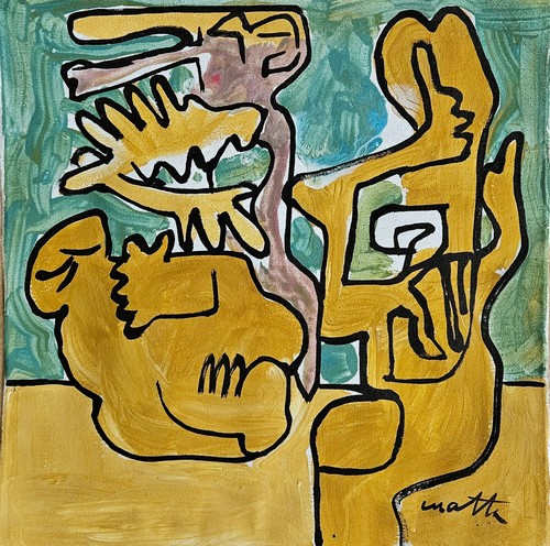Peinture huile abstraite - peinture,