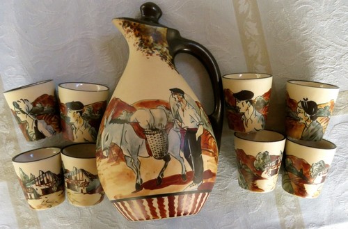 Service liqueur poterie - service,