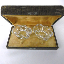 Paire salerons cristal daum - de,