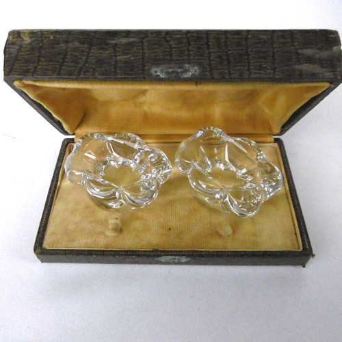 Paire salerons cristal daum - de,