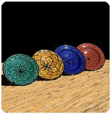 Oriental Céramique Assiette Déco Coquille Peint à la Main Marocain Murale