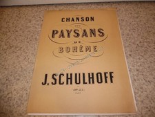 1880.Chanson des paysans de Bohême.Partition piano .Schulhoff