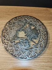 Ancien DESSOUS DE PLAT en  Métal Art De Table Vignes  Vintage A Saisir 