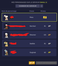 Compte Dofus - Feca 200 - Stuff Eau Opti en vente HDV - Pourpre / Emer / DDG