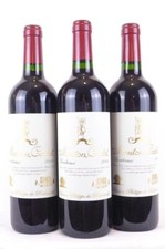 lot de 3 bouteilles bordeaux