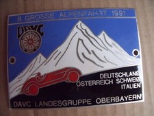plaque rallye Autriche Suisse