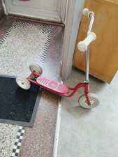 Trottinette 3 Roues  Ancienne Metal Rouge Enfant Vintage 