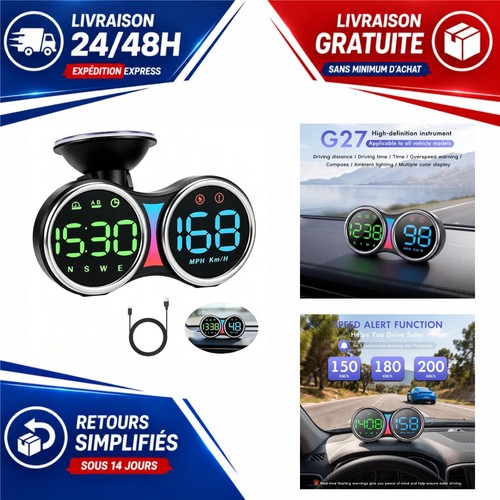 Afficheur tête haute gps hud - afficheur,